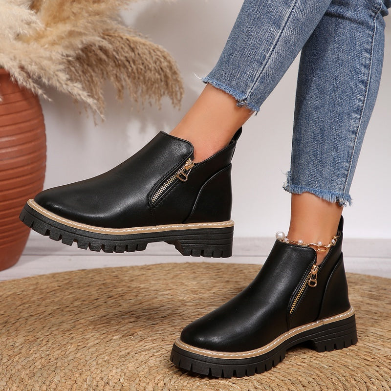 Classic elegant everyday ankle boots for women | Kate -4