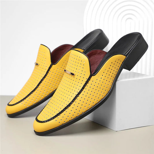 Capri Slip-On Leather Slides Men| Ravello