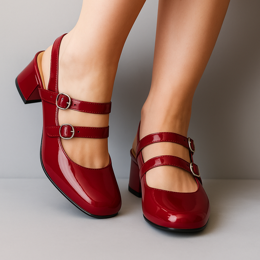 Orthopaedic leather everyday flat shoes for women | Nancy -1