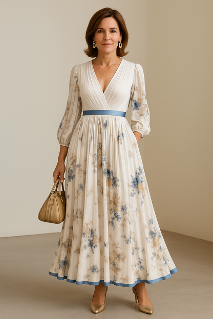 Elegant floral maxi dress for women | Katie -4