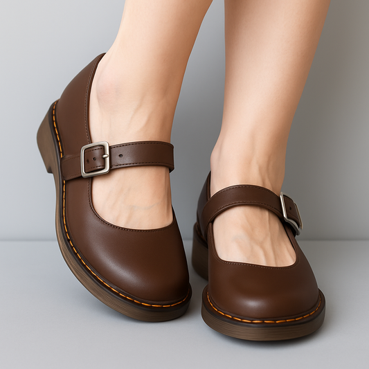 Orthopaedic leather everyday mary janes for women | Anne -1