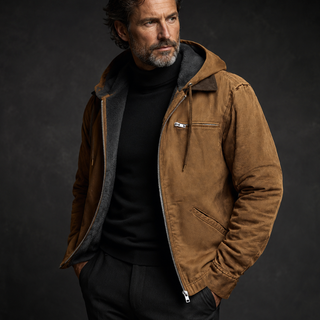 Dorian | Men's Full Zip Fleece Lined Hooded Jacket