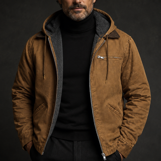 Dorian | Men's Full Zip Fleece Lined Hooded Jacket