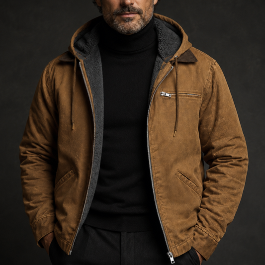 Dorian | Men's Full Zip Fleece Lined Hooded Jacket