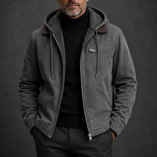 Dorian | Men's Full Zip Fleece Lined Hooded Jacket