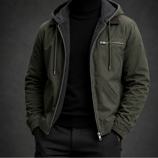 Dorian | Men's Full Zip Fleece Lined Hooded Jacket