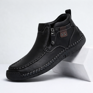 Ismere | Men's Leather Ankle Boots with Orthopedic Footbed