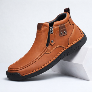 Ismere | Men's Leather Ankle Boots with Orthopedic Footbed