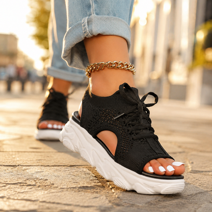 Bree | Women's Lace-Up Mesh Platform Sandal