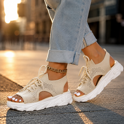 Bree | Women's Lace-Up Mesh Platform Sandal