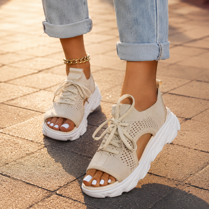 Bree | Women's Lace-Up Mesh Platform Sandal