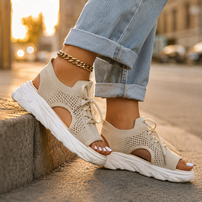Bree | Women's Lace-Up Mesh Platform Sandal