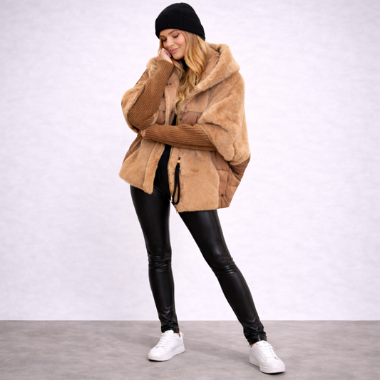 Quilted longline hooded winter coat for women | Nordique -1