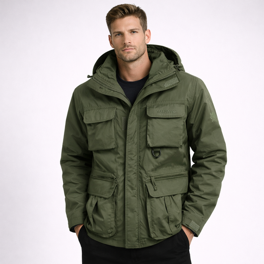 Military-style hooded winter coat for men | Vanguard Field -1