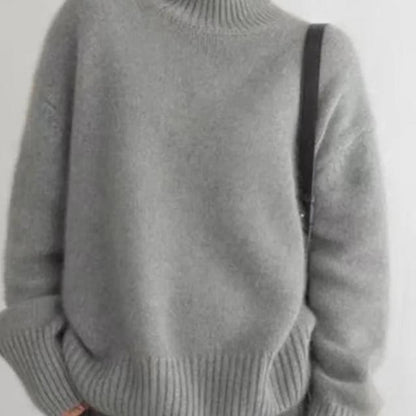 Oversized turtleneck knit sweater with relaxed fit for Women | Sydney Élan
