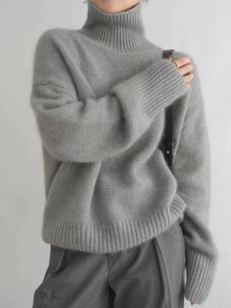 High-collar cosy cashmere jumper for women | Isabel -4