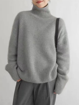 High-collar cosy cashmere jumper for women | Isabel -5
