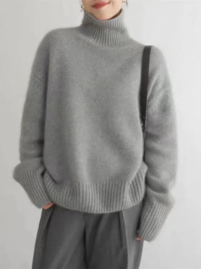High-collar cosy cashmere jumper for women | Isabel -5