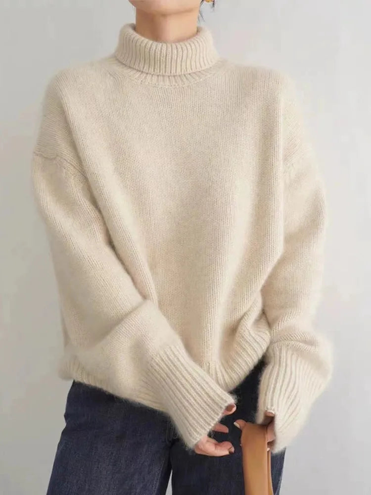 High-collar cosy cashmere jumper for women | Isabel -3