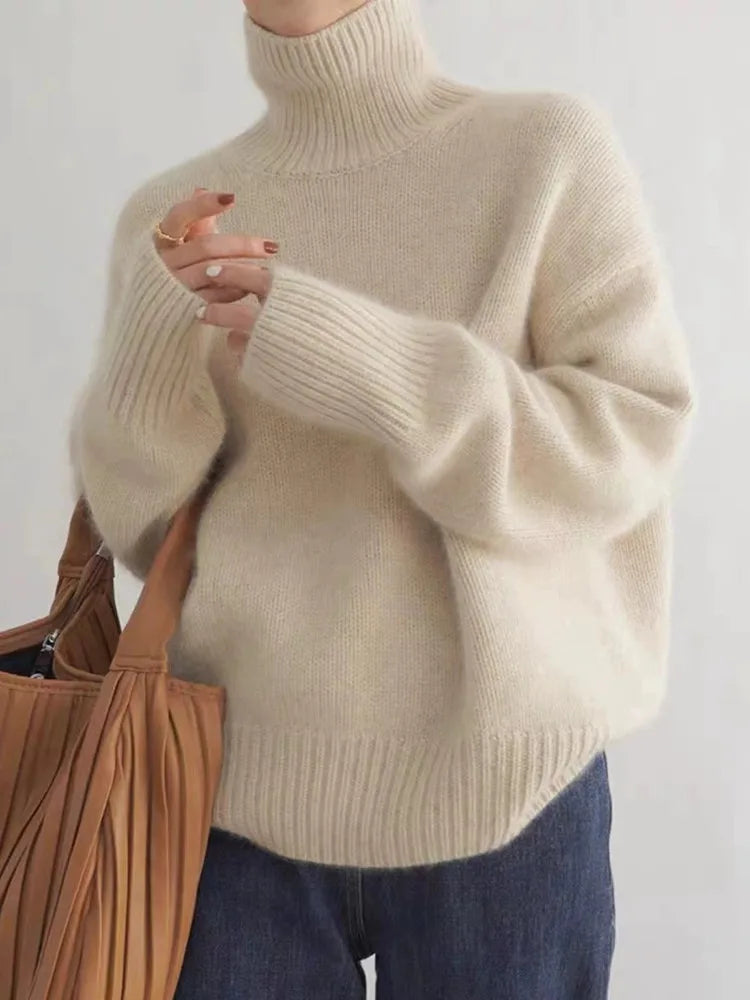 High-collar cosy cashmere jumper for women | Isabel -2