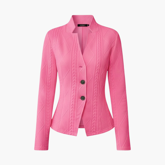 Lapel-collar single-button tailored blazer for women | Marcelline -1