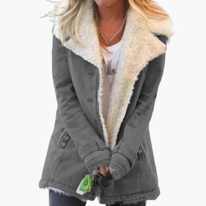 High-collar full-zip everyday winter jacket for women | Norvella -5