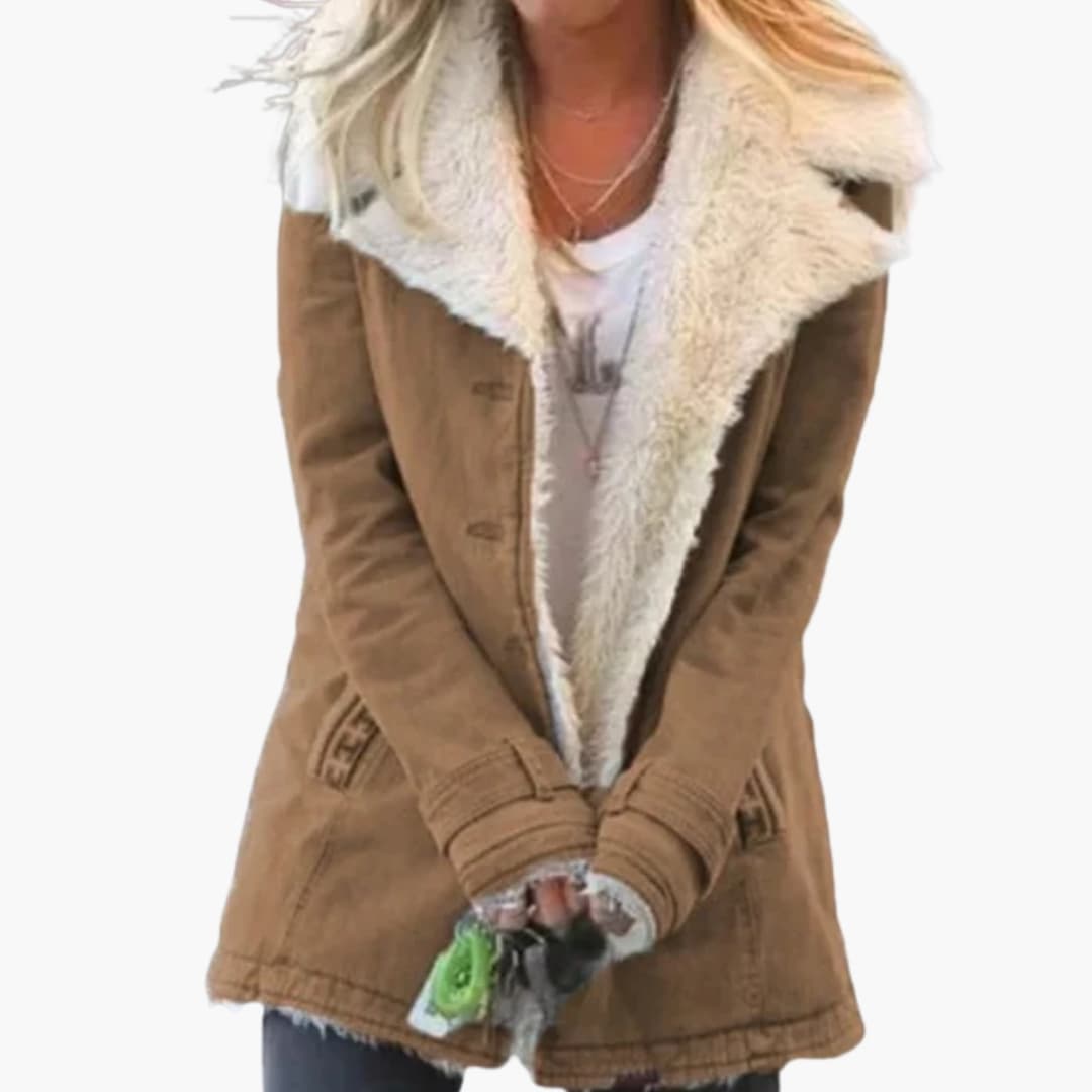 High-collar full-zip everyday winter jacket for women | Norvella -3