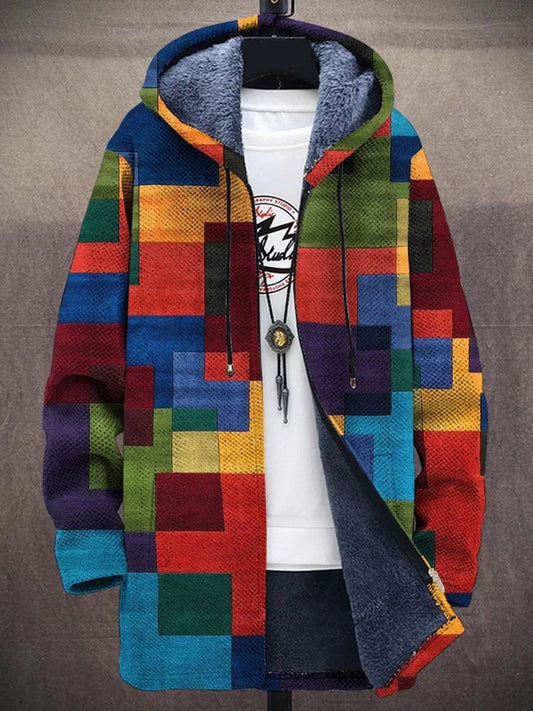 Artistic zip front cardigan with relaxed silhouette Men| Delilah Élan