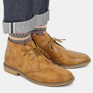 Elvarin | Men's Leather Chukka Boots with Cushioned Insole