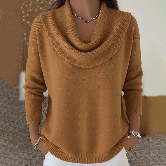 Collared cosy knit everyday jumper for women | Eliza -2