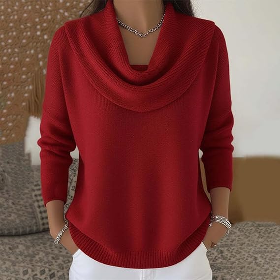 Collared cosy knit everyday jumper for women | Eliza -1