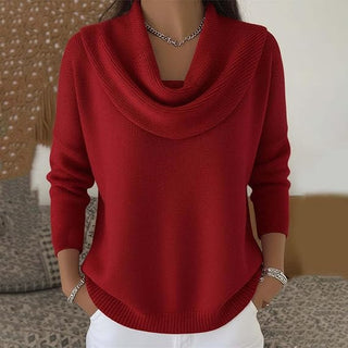 Collared cosy knit everyday jumper for women | Eliza -1