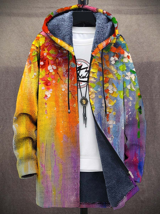 Artistic patterned relaxed long cardigan Unisex | Elouera Muse