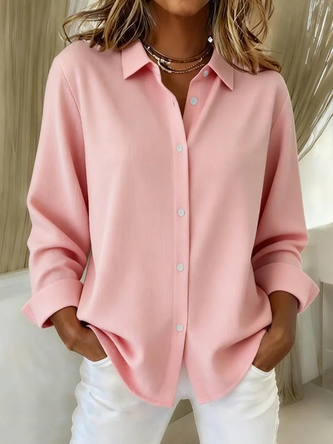 Elegant button everyday smart blouse for women | Aurelie -2