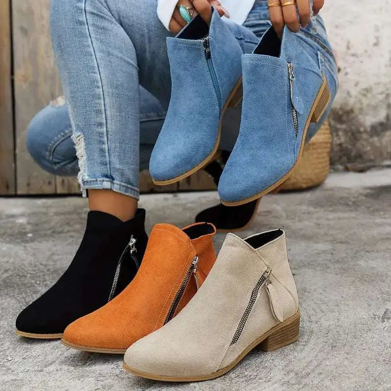 Ergonomic comfort everyday ankle boots for women | Alina -7