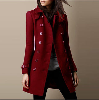 Valenne | Women's Wool Blend Double Breasted Long Coat