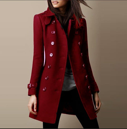 Valenne | Women's Wool Blend Double Breasted Long Coat