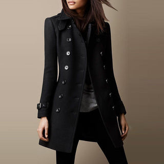Valenne | Women's Wool Blend Double Breasted Long Coat