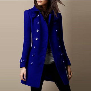 Valenne | Women's Wool Blend Double Breasted Long Coat