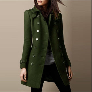 Valenne | Women's Wool Blend Double Breasted Long Coat