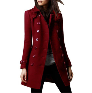 Valenne | Women's Wool Blend Double Breasted Long Coat
