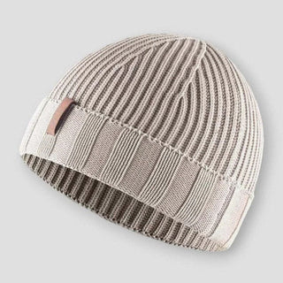 Vintage textured knitted winter beanie for men | Everglow -2