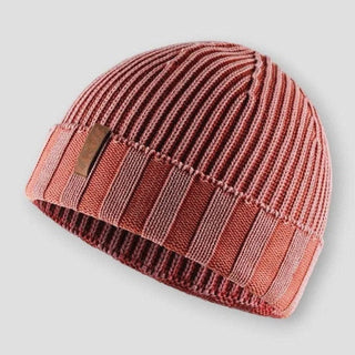 Vintage textured knitted winter beanie for men | Everglow -3