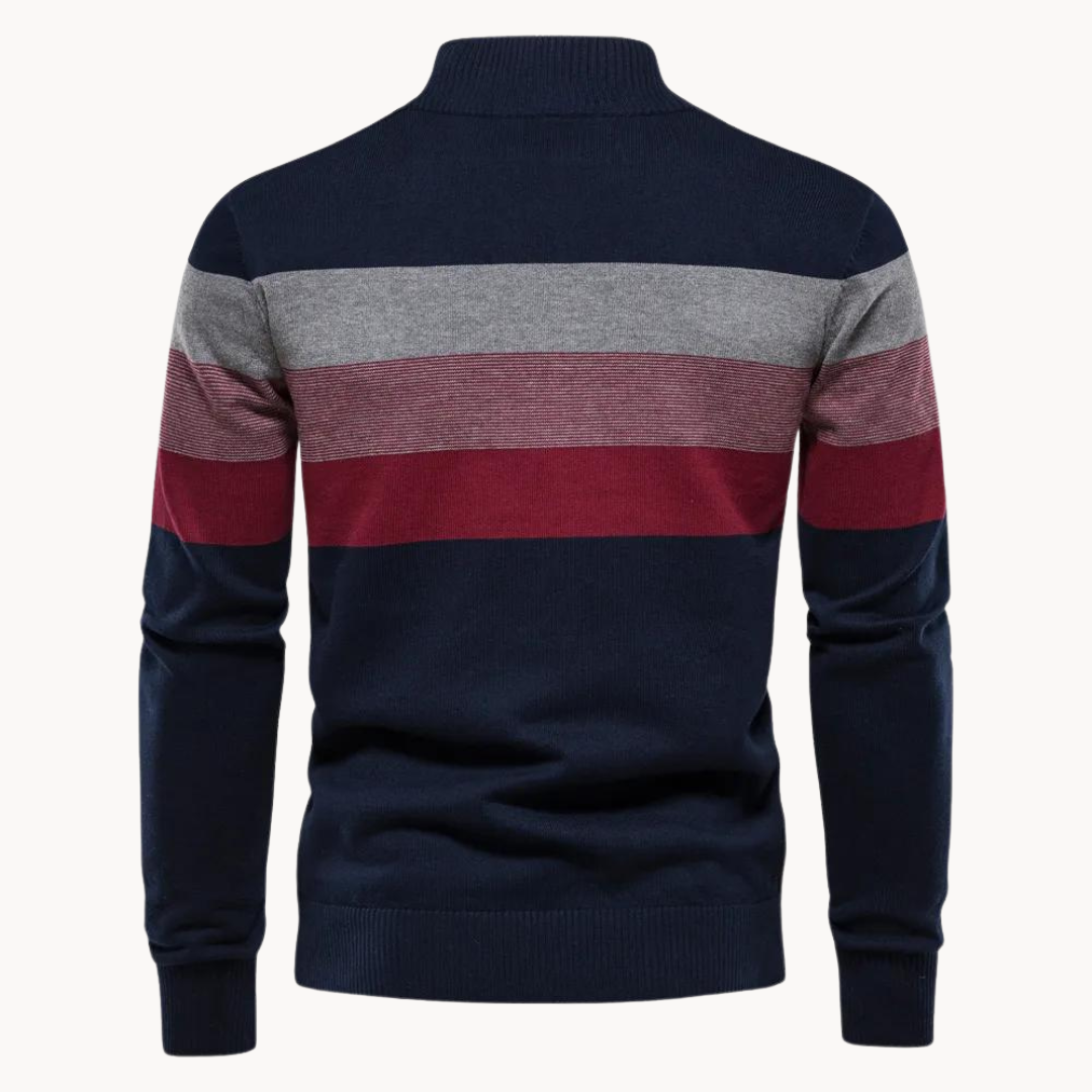 Soft quarter-zip cosy everyday jumper for men | Burk -11