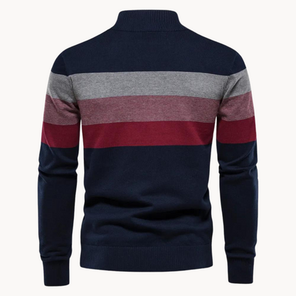 Soft quarter-zip cosy everyday jumper for men | Burk -11
