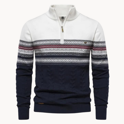 Relaxed zip-front everyday pullover for men | Soho -1