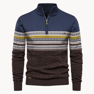 Relaxed zip-front everyday pullover for men | Soho -6