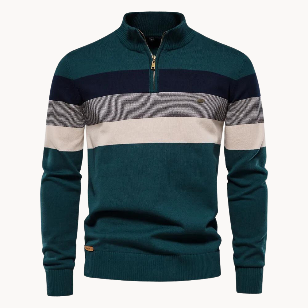 Soft quarter-zip cosy everyday jumper for men | Burk -7