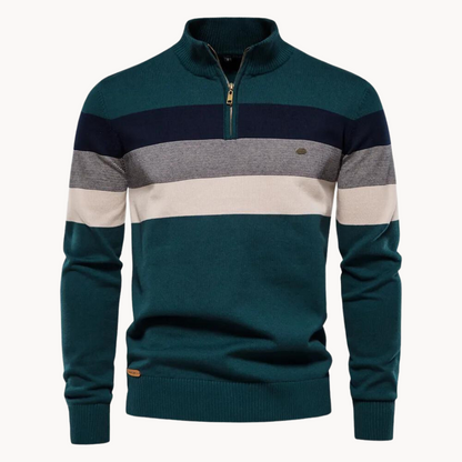 Soft quarter-zip cosy everyday jumper for men | Burk -7