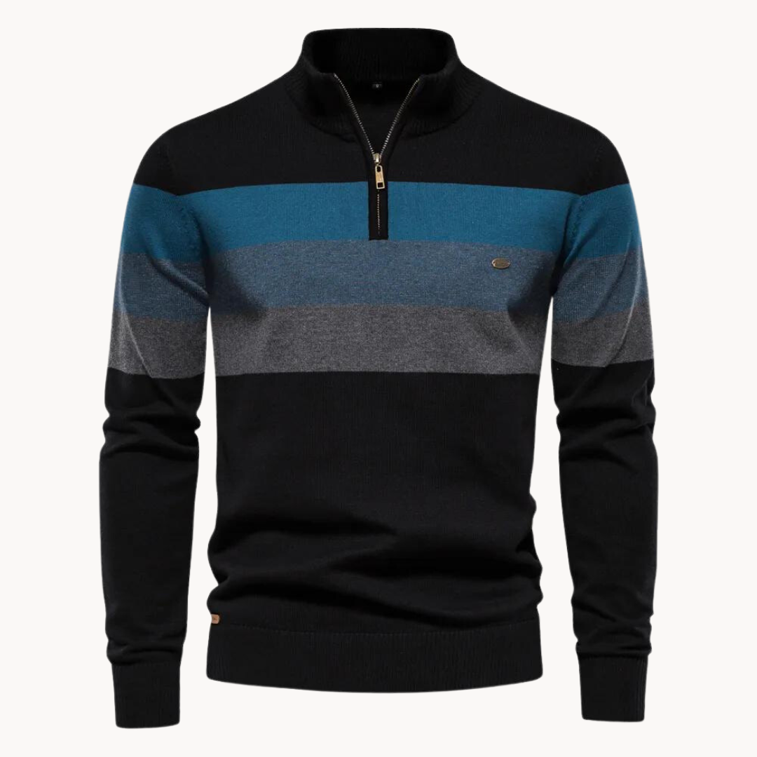 Soft quarter-zip cosy everyday jumper for men | Burk -4